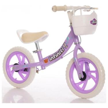 Imagem de Bicicleta Balance Infiniti Kids Aro 12 Roxo Com Branco