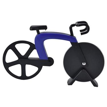 Imagem de Faca de Pizza de Aço Inoxidável Lâmina de Aço Inoxidável Servidor de Pizza Fácil de Limpar Cortador de Pizza Em Forma de Bicicleta Utensílios de Cozinha Seguros para Waffles de