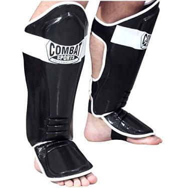 Imagem de Ringside Combat Sports MMA Kickboxing Caneleiras, Preto, Grande, Preto, Regular