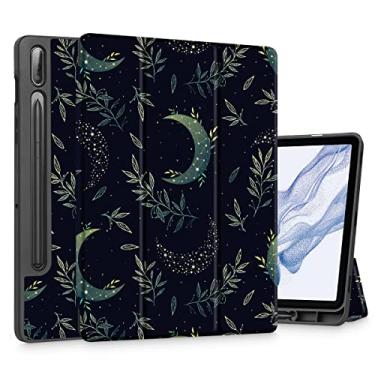 Imagem de Tuiklol Capa para Samsung Galaxy Tab S9 FE (5G) 27.7 cm e Tab S9 11 polegadas versão 2023 suporte embutido S-Pen, capa fina rígida inteligente com suporte triplo para despertar/hibernar, verde