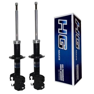 Imagem de 2 Amortecedores Pressurizados Nakata Dianteiros Versa 2012 A 2020 Todo