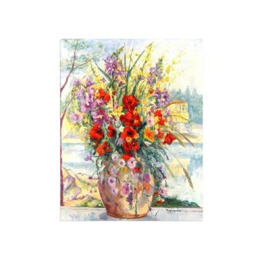 Imagem de Flores Pintura em tela Famosa Pintura Reprodução-Quadros para sala de estar-Flores silvestres 2-Pôster e impressões 60x80cm Sem Moldura