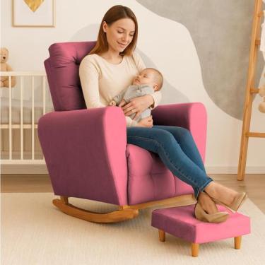 Imagem de Poltrona de Amamentação com Puff  Conforto e Funcionalidade para Mamãe
