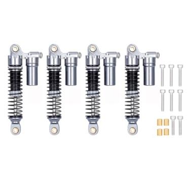 Imagem de TRX4M Brass & Aluminium Shocks 53mm/59mm/66mm/78mm Long Threaded Shock Absorber Oil Damper for TRX-4M 1/18 RC Crawler Upgrades (Titanium,53mm)