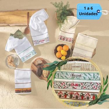 Imagem de Kit Pano De Prato Copa Atoalhado Premium Felpudo Estampa Sortida Algod