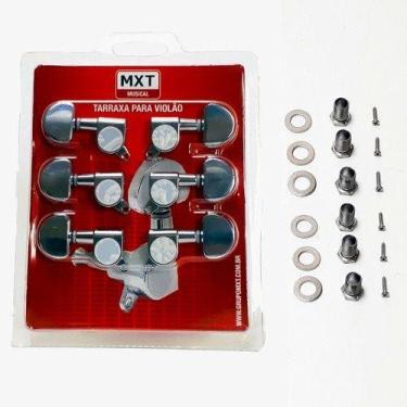 Imagem de Kit 4 Tarraxa Tarracha Blindada Para Violão Aço - Mxt