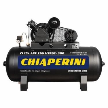 Imagem de Compressor de ar 15 pés 200 litros 3 hp 175 lbs monofásico - CJ 15+ AP