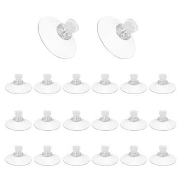 Imagem de PATIKIL Ventosas com porcas M4 x 8 parafusos 1,7" (42 mm), conjunto de 20 suportes de sucção de plástico PVC transparente forte adesivo para janela, vidro, espelho, parede, porta, cozinha, banheiro