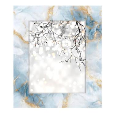 Imagem de cfpolar Moldura de madeira de 20 x 25 cm, estampa moderna de mármore, serve para 12 x 18 cm com tapete ou 20 x 25 cm sem tapete, para exibição de fotos para parede ou mesa, mesa, galeria, sala de