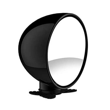 Imagem de Espelho de ponto cego de carro espelho retrovisor ajustável de 360° espelhos de roda dianteira espelhos auxiliares reversíveis universais, preto (diâmetro: 7 cm)