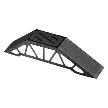 Imagem de YIJU Acessório de ponte de rampa de obstáculos para carro RC, ponte lateral única de aço inoxidável para TRX4M SCX24, Preto