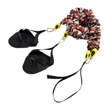 Imagem de predolo Faixa elástica de resistência para natação com remos de mão, látex, exercício de força para os braços, faixa elástica profissional para treino, Vermelho 20 Libras