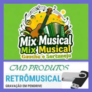 Imagem de Pen drive 8gb com Músicas = Mix Musical Gaúcha e Sertaneja (mp3) Em Pastas