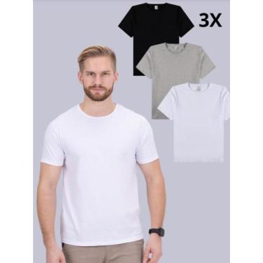 Imagem de Kit 3 Camisas Básicas Adulto Sortido - Vida Costeira Oficial, P, Sorti