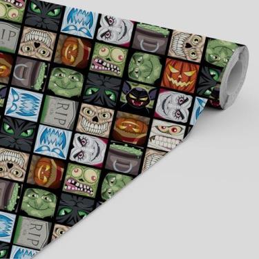 Imagem de Toalha Tnt Estampado Halloween Festa Decoracao 1,40m X 2 M COLORIDO - 