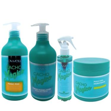 Imagem de Kit Lowell Cacho Magico Shampoo 500ml Mascara Creme Ativador