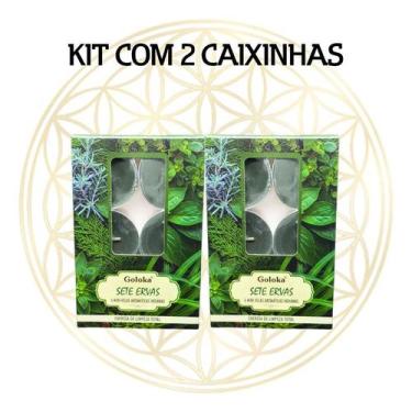 Imagem de KIT C/2 CX's Vela Aromática Para Rechaud Indiana Goloka, 7 ERVAS