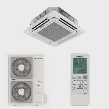 Imagem de Ar Condicionado Split Cassete Hitachi AirCore 600 Inverter 4 Vias 46.000 Btus Quente e Frio 220v