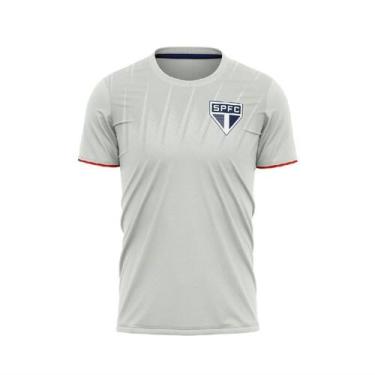 Imagem de Camisa São Paulo Enlace Unissex Cinza Oficial Licenciada - Braziline, 