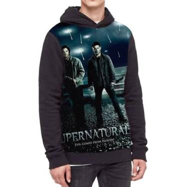 Imagem de Moletom Com Capuz Supernatural Ref:257 - smoke, Preto, GG