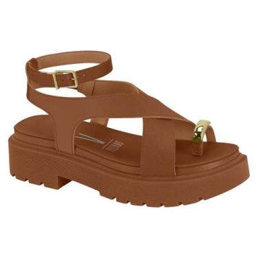 Imagem de Sandalia Feminina Papete Tratorada Flatform Vizzano 6499122, Capuccino