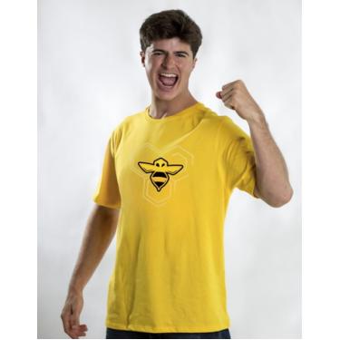 Imagem de Camiseta Algodão Amarela Natan Por Aí Colmeia Frente