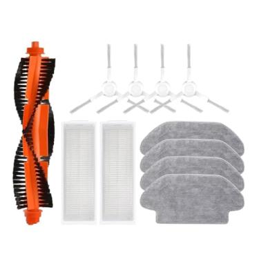 Imagem de Compatible With XMI Robot Vacuum S10 S12 T12 B106GL/ Mop 2S XMSTJQR2S / 3C B106CN Parts Accessories Main Side Brush Filter Mop(WHITE)