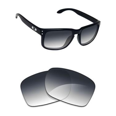 Imagem de Alphax Lentes de reposição cinza gradiente não polarizadas para óculos de sol Oakley Square Wire 3.0