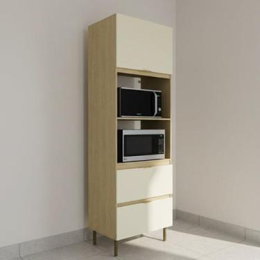 Imagem de Torre Quente 70cm para Forno e Micro-ondas com 2 Portas Basculantes e 