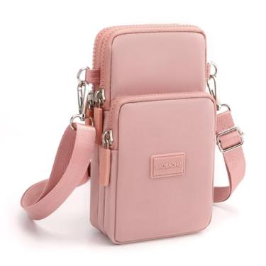Imagem de Bolsa transversal para celular feminina, mini bolsas para celular, carteira de pulso, bolsa de ombro, bolsa de braço bolsa de viagem, rosa, Large, Bolsa transversal pequena