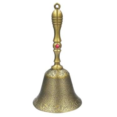 Imagem de Sino de mão super alto, sinos de toque vintage, sino de liga de cobre para casamento, treinamento de animais de estimação, jantar, meditação, serviço, sala de aula e ensino musical, bronze
