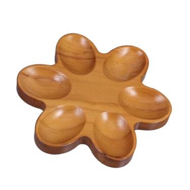 Imagem de VOSAREA Bandeja de madeira para ovos, multifuncional, armazenamento de cozinha, elegante para uso na bancada e na geladeira