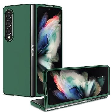 Imagem de Capa de telefone para Samsung Galaxy Z Fold 5 Capa traseira fosca simples de cor sólida Z Fold 4 3 21 Proteção de PC rígida ultrafina, verde escuro, para Z Fold 2 5G