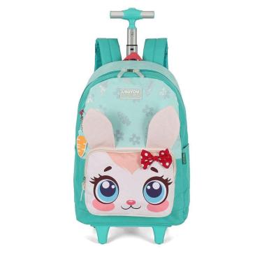 Imagem de Mochila de Rodinhas Luxcel Com Alça Up4You Pet Cute Verde-Feminino