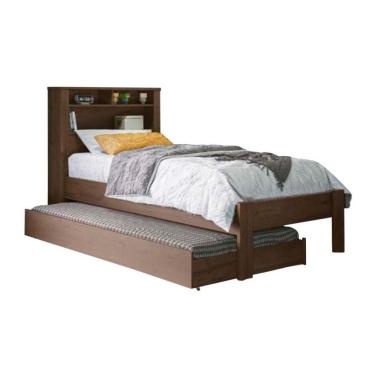 Imagem de Cama Solteiro Invicta C/Auxiliar Ébano - Santos Andirá