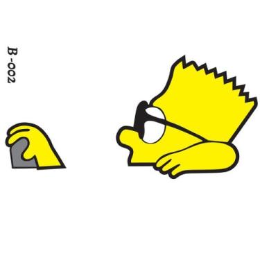 Imagem de Cartela De Adesivos Personalizados 01 Adesivo Bart SImpson B-002 Janel