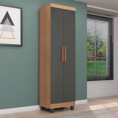 Imagem de Armário Multiuso Ambiente Lite Nature Cinza - Móveis Leão