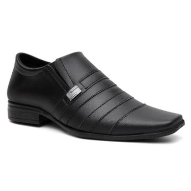 Imagem de Sapato Social Masculino Fosco Calçar Slip On Casamento Formatura Clássico Elegante - Preto/44