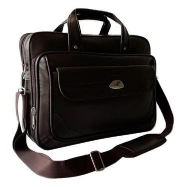 Imagem de Pasta Bolsa Couro Sint P Trabalho Masculina Advogados Notebook Livros 