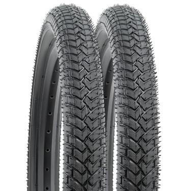 Imagem de YUNSCM 2 peças de pneus de bicicleta de estrada de 40,6 cm 16 x 2,125/57-305 compatíveis com pneus de bicicleta infantil 16 x 2,0 16 x 2,10 16 x 2,125 16 x 2,15 (Y-1206)