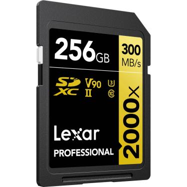 Imagem de Cartão SDXC 256Gb Lexar Gold 2000x 8K 300Mb/s UHS-II V90 U3 Classe 10