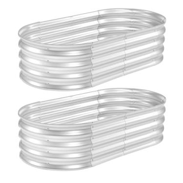 Imagem de APUOCE Kit de cama de jardim elevado galvanizado – Cama de jardim elevada durável e estética para jardinagem ao ar livre, perfeita para vegetais, frutas, flores, fácil montagem, 10 x 5 x 3 pés (pacote