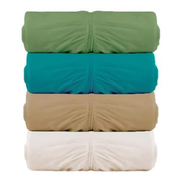 Imagem de Kit 4 Lençóis Malha Casal com Elastico Vivaldi - Fio 30/1 Penteado - 100% Algodao (Kit4)