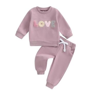 Imagem de Conjunto de moletom bordado Clothes Adobabirl Toddler Baby Girl