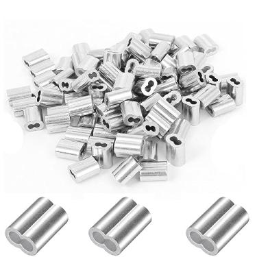 Imagem de Zangboer 200 Peças de Manga de Crimpagem de Alumínio 1/16", Virolas de Crimpagem de Cabo para Corda de Aço E Cabo (1/16" (1,5 Mm) - 200 Peças)