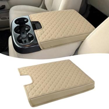Imagem de KBH Capa de apoio de braço do console central para Chevrolet Silverado Tahoe Suburban e GMC Sierra Yukon 2007-2013, almofada de apoio de braço de carro de couro de vinil, assento de salto,