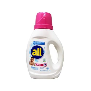 Imagem de Detergente líquido para roupas, suave para bebês, 24 cargas, 91 ml