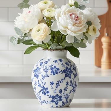 Imagem de Vaso pequeno com estampa azul