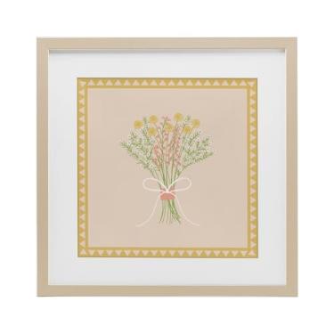 Imagem de Stupell Industries Impressão emoldurada de bétula com borda amarela sob vidro, design de Adrienne Morris, 13 x 13