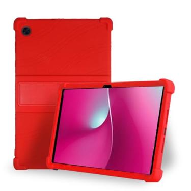 Imagem de Capa para tablet T-Mobile Revvl Tab 2 de 10,1 polegadas, compatível com tablet Android T-Mobile Revvl Tab 2 – Capa protetora de silicone macio com suporte, suporte de estilo comercial resistente a